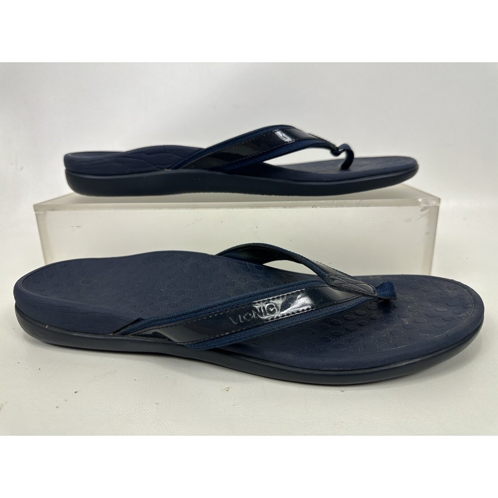 Vionic Tide II Blue Toe Post Sandal Flip Flop Womens Size 12 Arch Support Flat - Picture 6 of 9